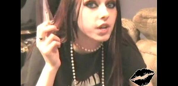  Liz Vicious Goth Teen Smoking